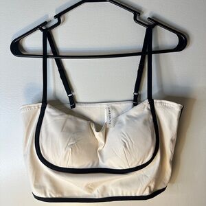 NWOT Kimberly C Cream Bralette with Black Trim